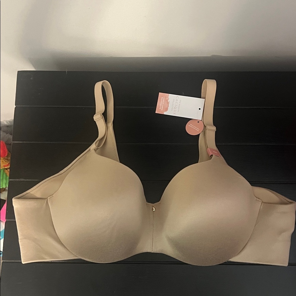 Cacique Lightly Lined Balconette Bra in Tan 42C New
